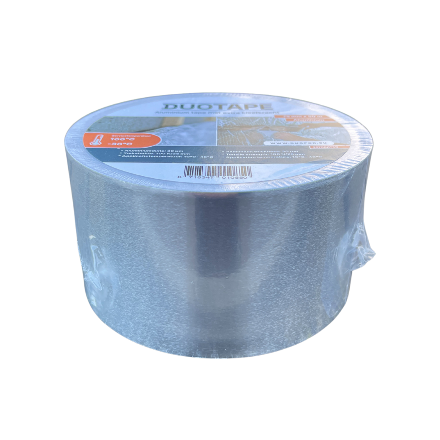 DUOTape Bande adhésive d'aluminium STR 75mm x 50 mètres