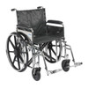 Sentra Extra Heavy Duty Wheelchair, Detachable Full Arms, Swing away Footrests, 20" Seat