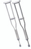 Underarm adjustable aluminum crutch, adult (5' 0" - 6' 2"), 8 pair