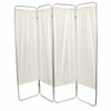 Standard 4-Panel Privacy Screen - White 6 mil vinyl, 62" W x 68" H extended, 19" W x 68" H x3.25" D folded