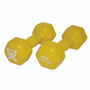 CanDo¨ vinyl coated dumbbell - 9 lb - Yellow, pair