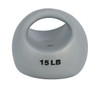 CanDo¨ One Handle Medicine Ball - 15 lb - Silver