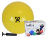 CanDo¨ Inflatable Exercise Ball - Economy Set - Yellow - 18" (45 cm) Ball, Pump, Retail Box