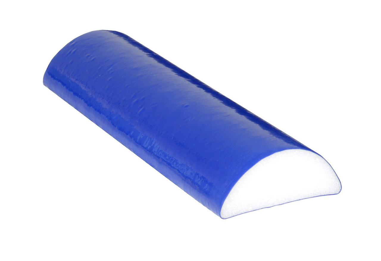 CanDo¨ Foam Roller - PE foam, Blue TufCoat¨ Finish - 4" x 12" - Half-Round