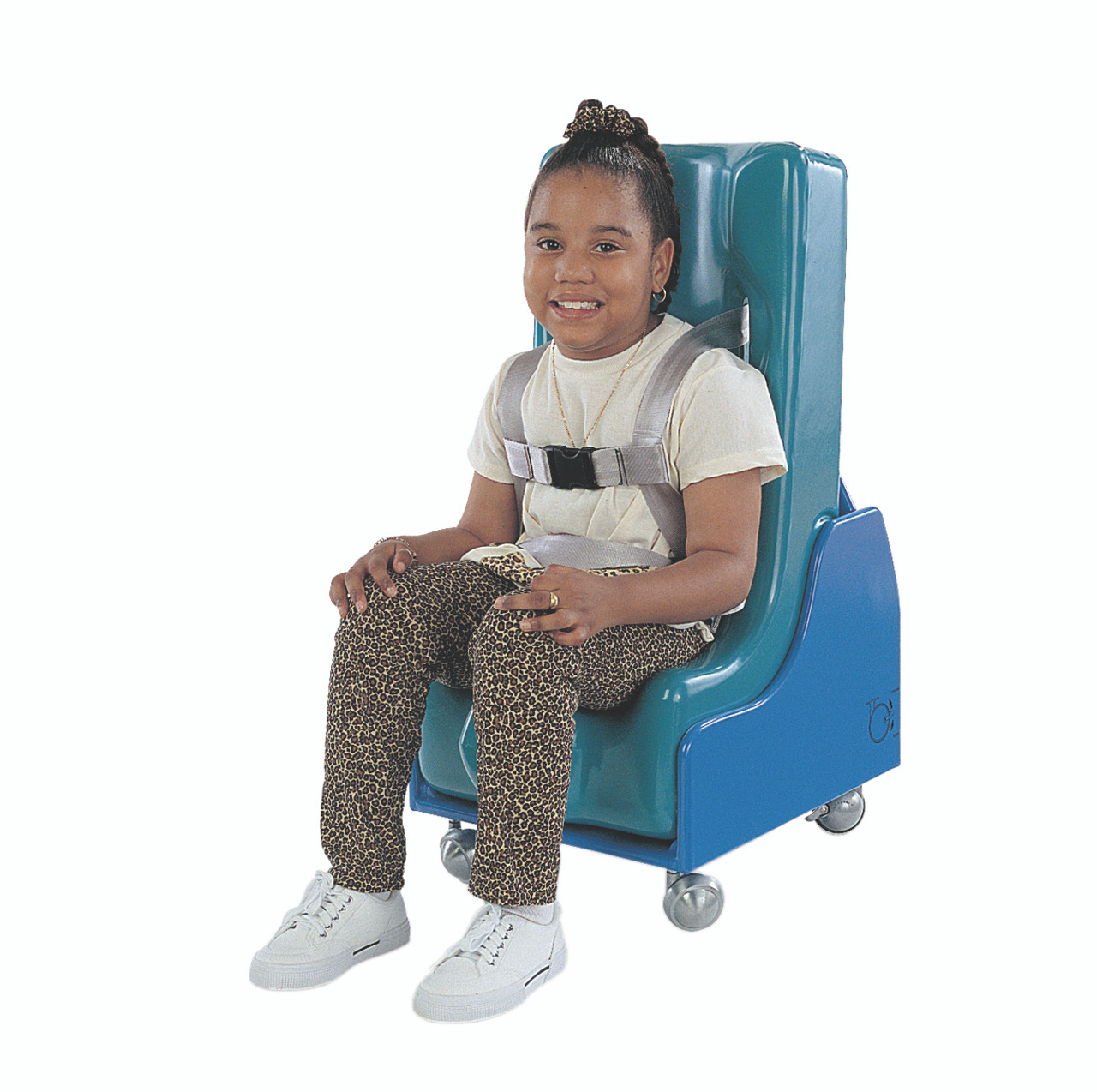 Tumble Forms¨ 2-Piece Mobile Floor Sitter - Seat and Wood Base - medium - blue