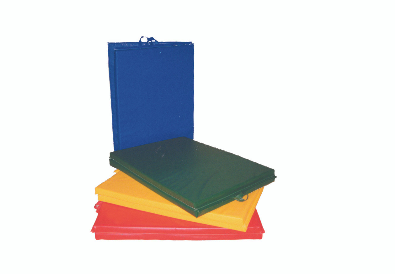 CanDo¨ Mat with Handle - Center Fold - 2" EnviroSafe¨ Foam with Cover - 5' x 10' - Specify Color