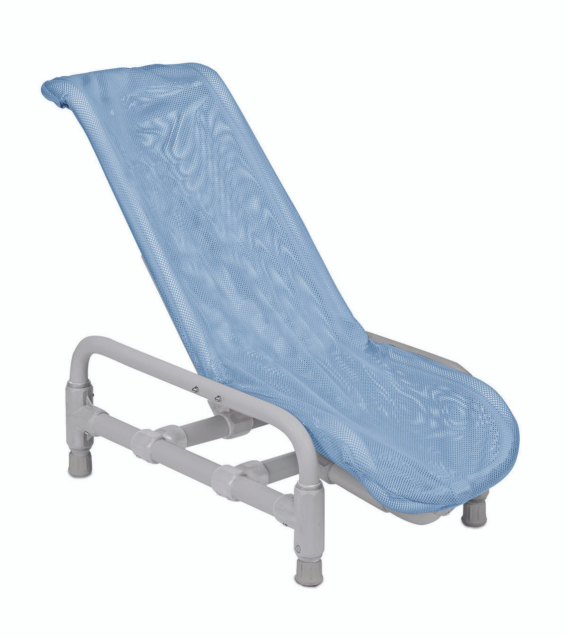 Articulating bath chair with safety harness, small to 100 lb.