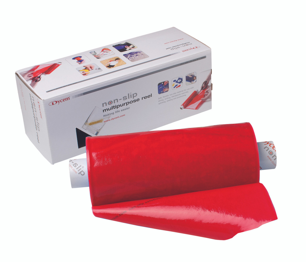 Dycem¨ non-slip material, roll, 8"x10 yard, red