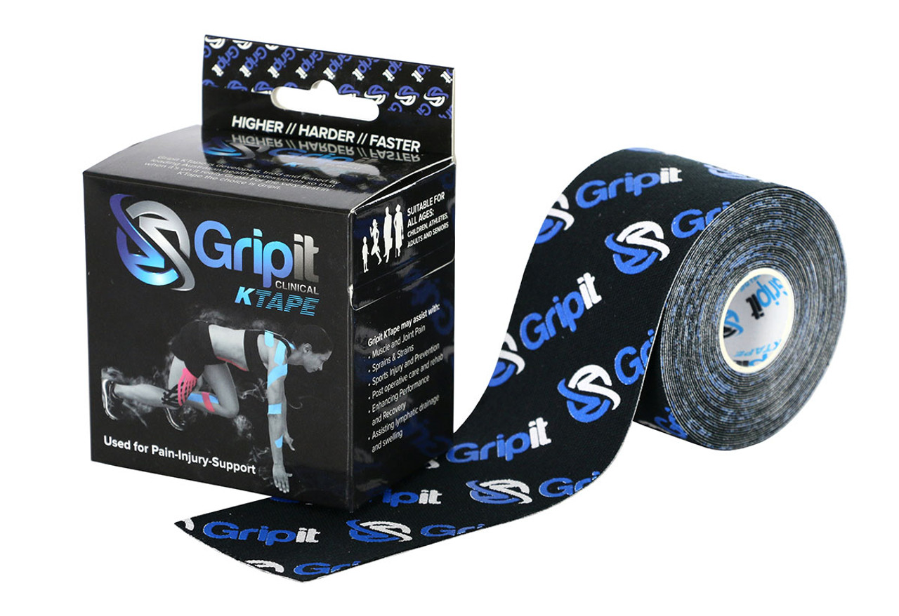 Gripit KTAPE, 2" x 5.5 yds, Cool Blue with logo