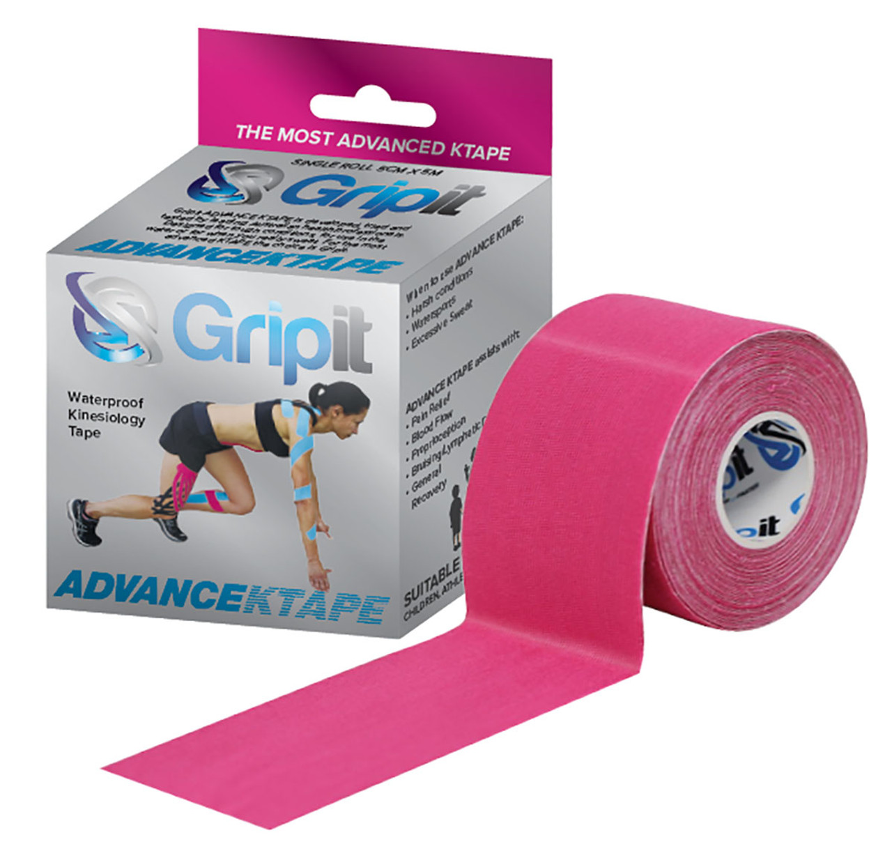 Gripit Advance KTAPE, 2" x 5.5 yds, Pink