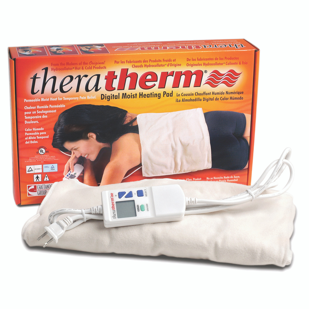 Theratherm digital moist heat pad, large (14"x27")