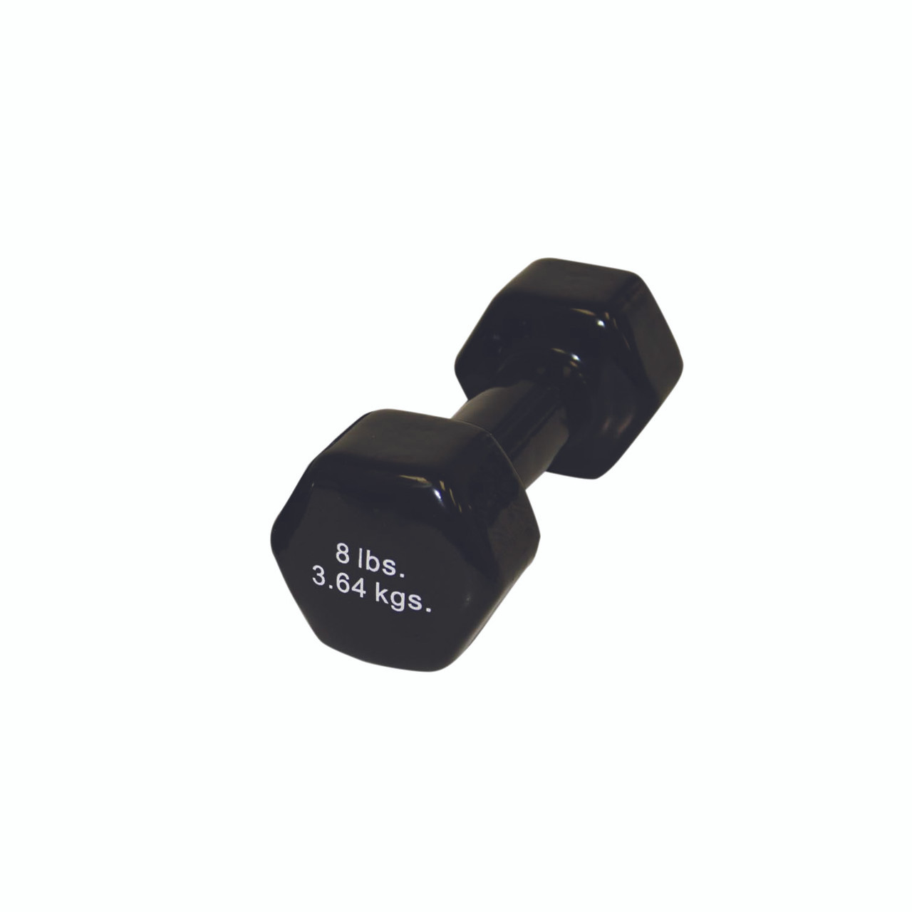 CanDo¨ vinyl coated dumbbell - 8 lb. - Black, each