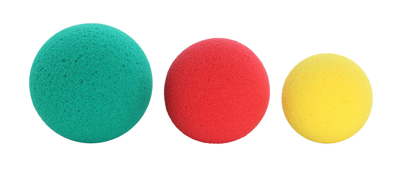 CanDo¨ Memory Foam Squeeze Ball - 3-piece set (yellow, red, green)