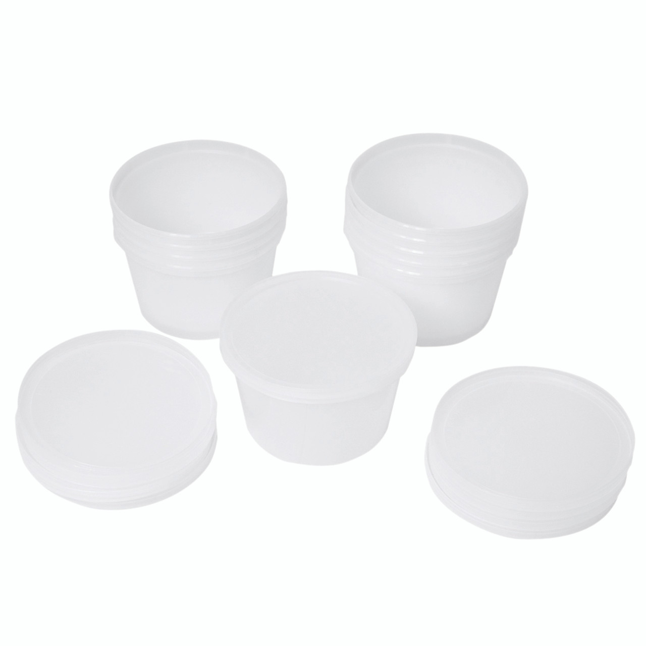 containers and lids ONLY for 1 lb putty (10 each)