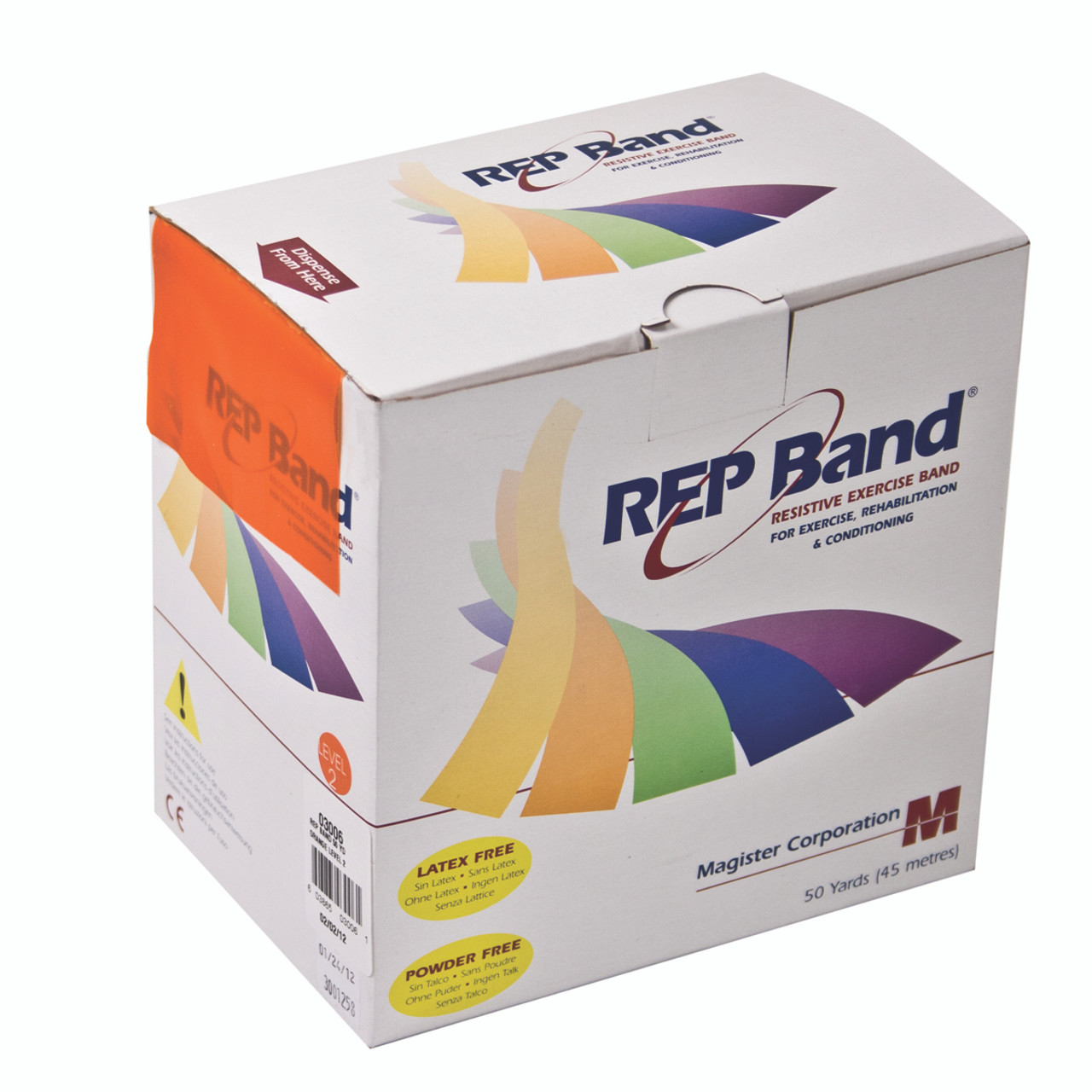 REP Band¨ exercise band - latex free - 50 yard - orange, level 2