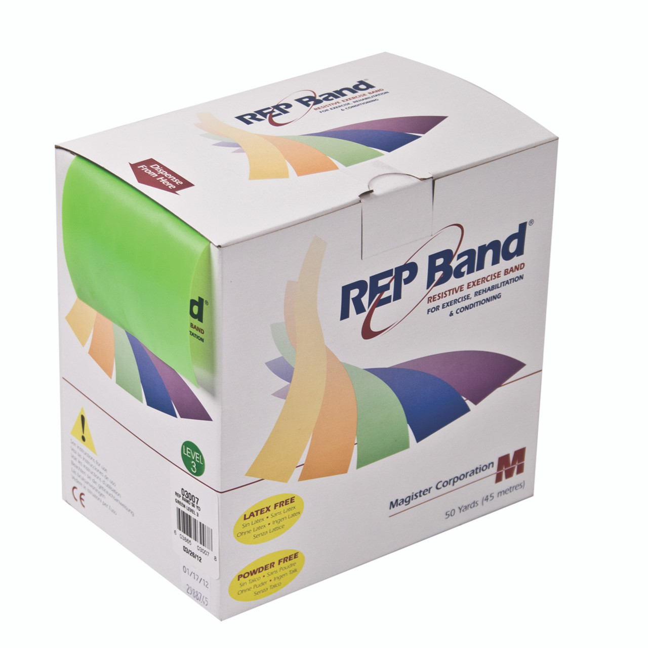 REP Band¨ exercise band - latex free - 50 yard - lime, level 3