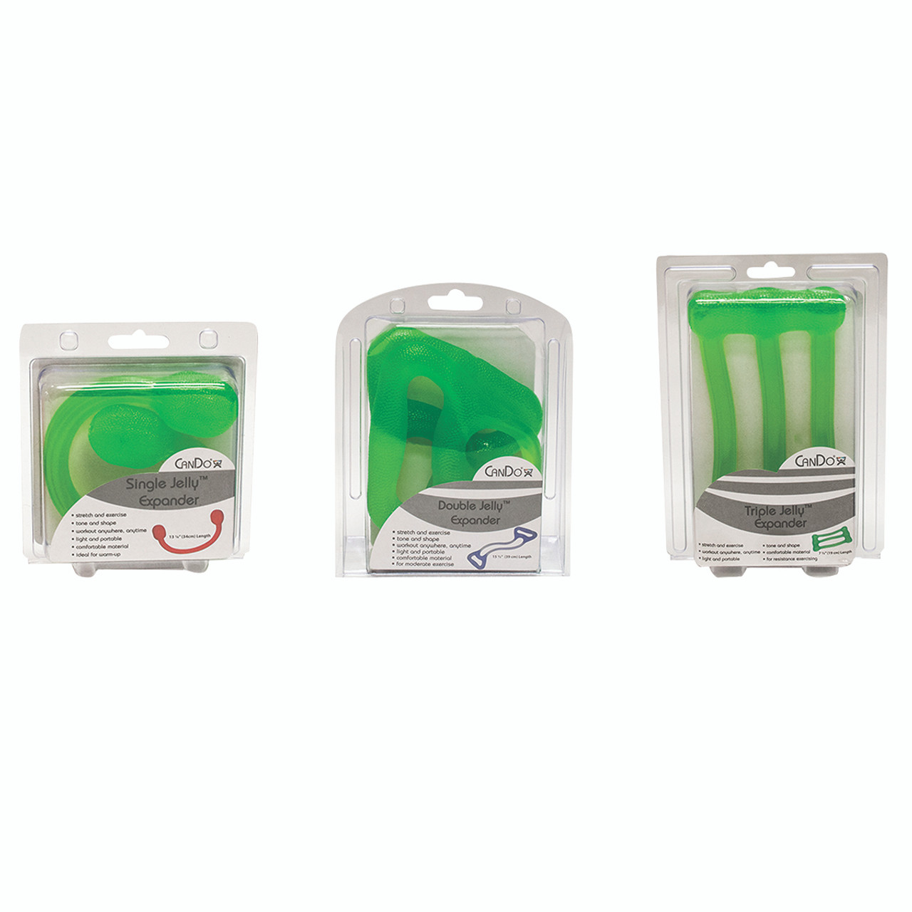 CanDo¨ Jellyª Expander Single, Double and Triple Exerciser Kit - green - medium