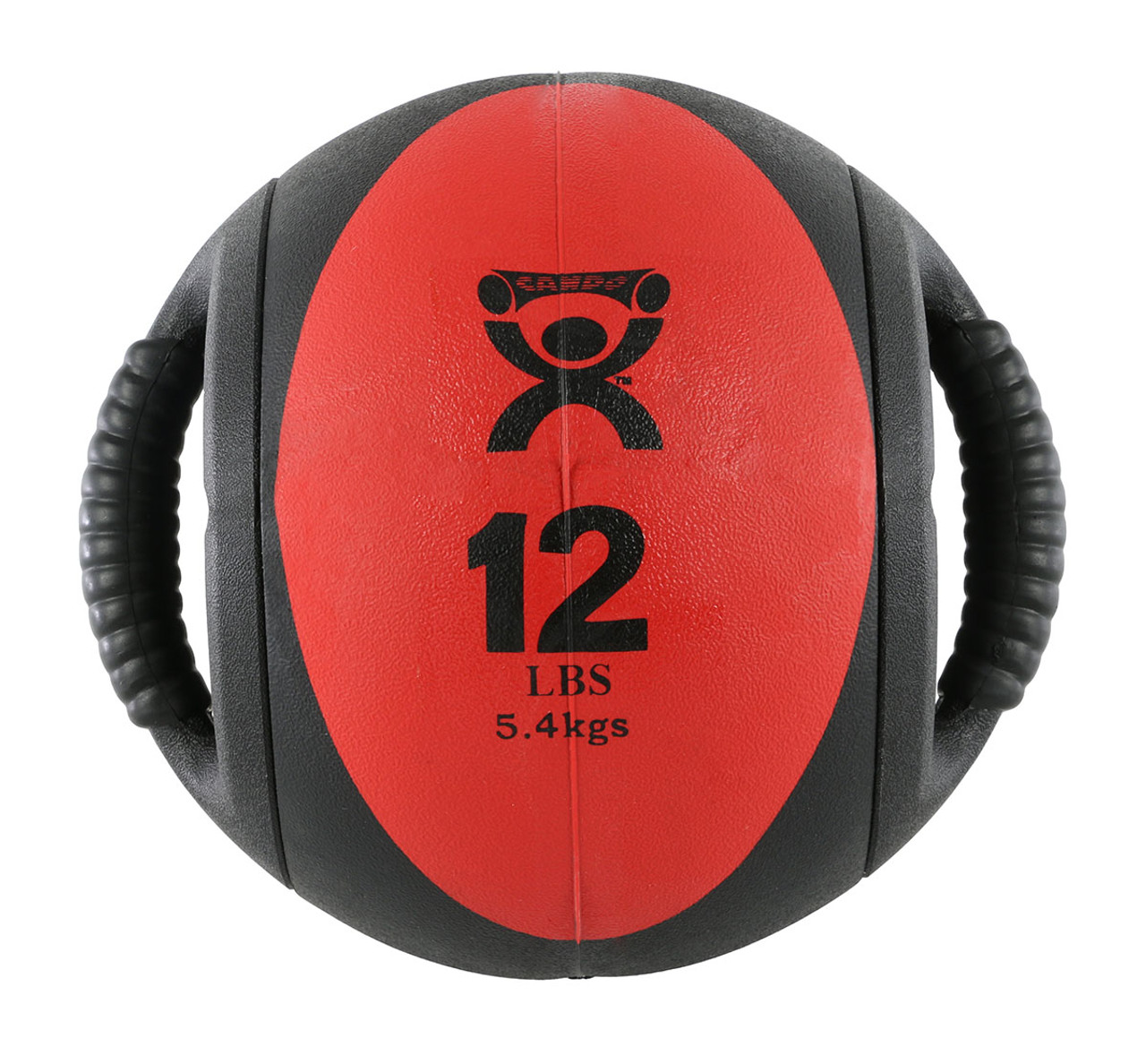 CanDo¨ Dual-Handle Medicine Ball - 9" Diameter - Red - 12 lb