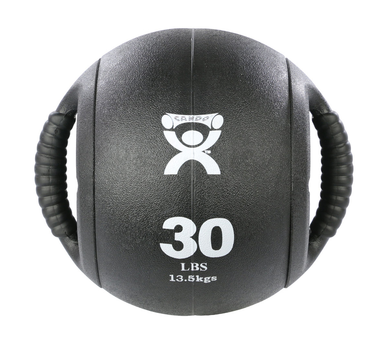 CanDo¨ Dual-Handle Medicine Ball - 9" Diameter - Black - 30 lb