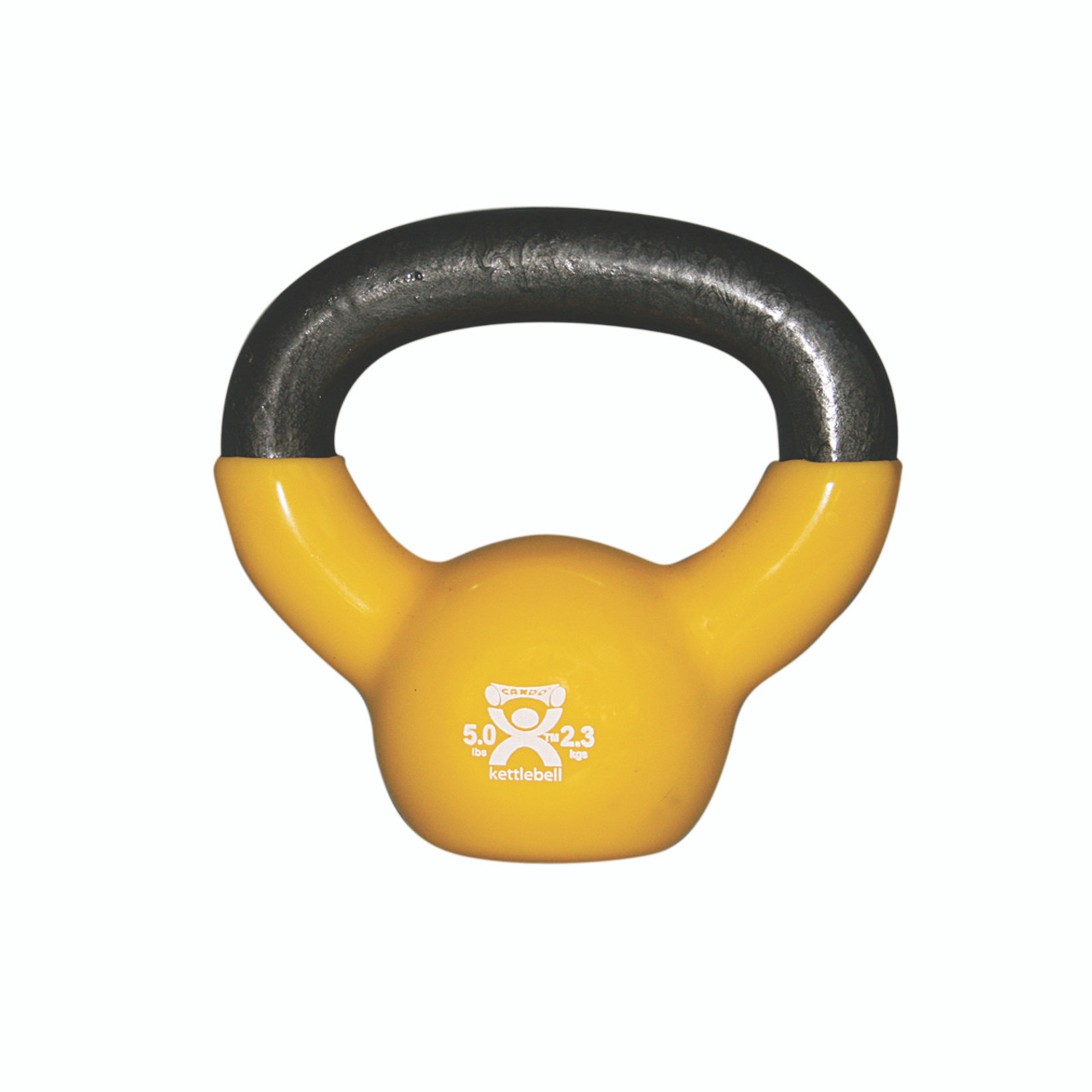 CanDo¨ vinyl-coated kettlebell - Yellow - 5 lb