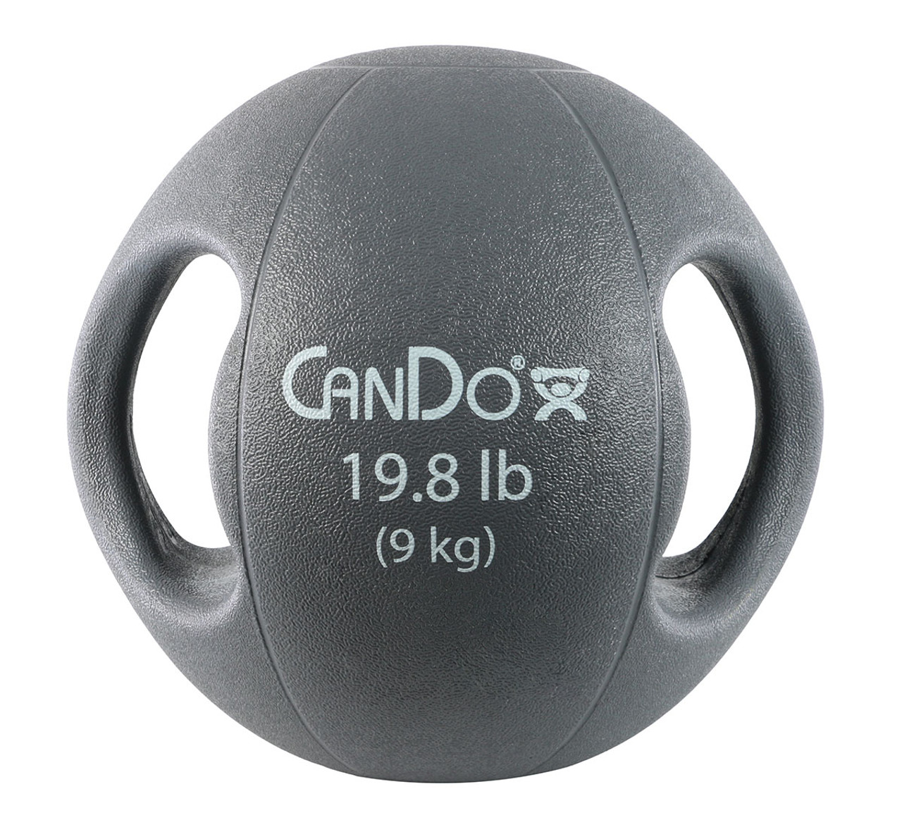 CanDo¨ Molded Dual Handle Medicine Ball - 19.8 lb (9 kg) - Silver