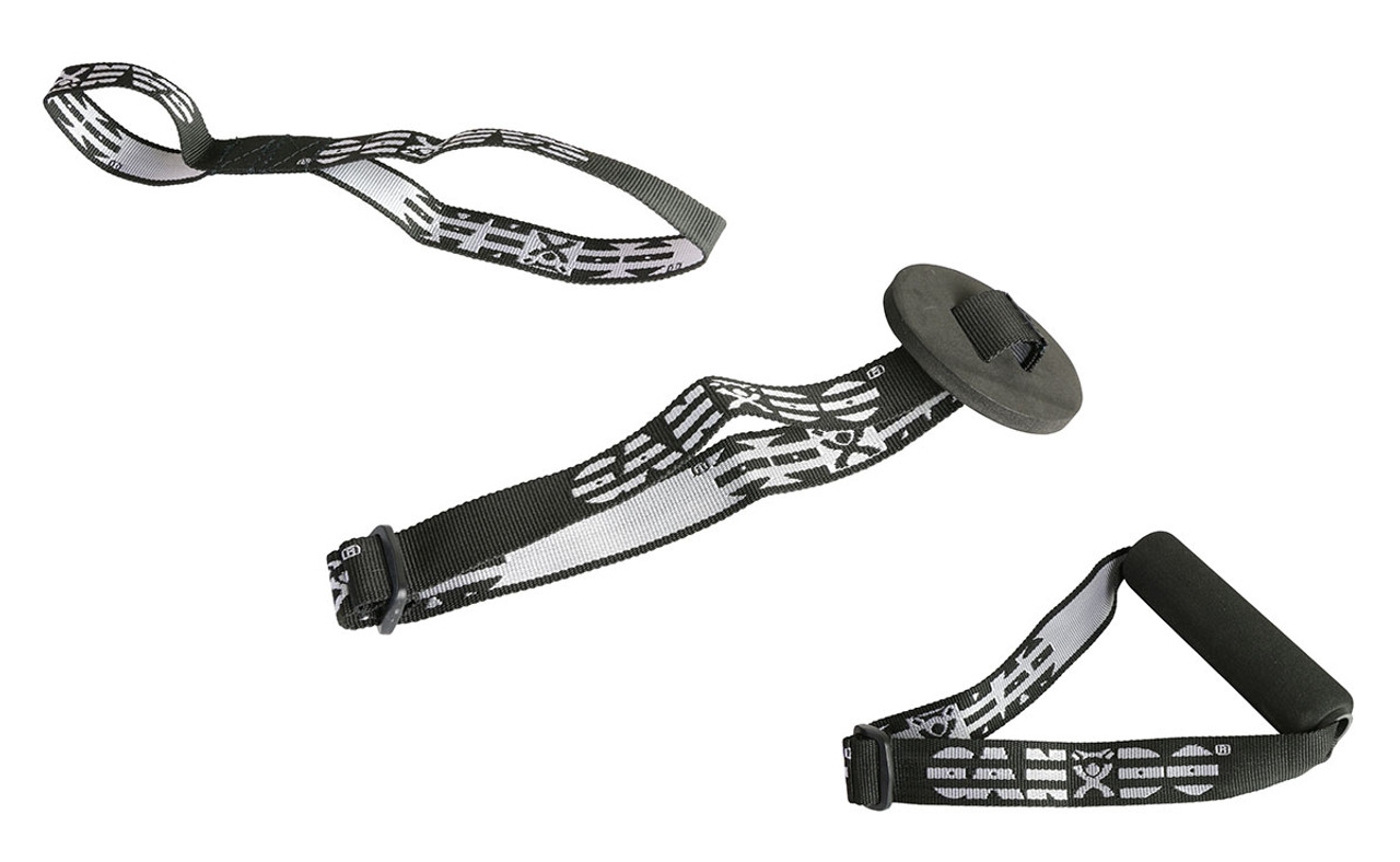 CanDo¨ Exercise Band - Accessory - Kit, 1 each: loop stirrup, door disc, handle (pair)