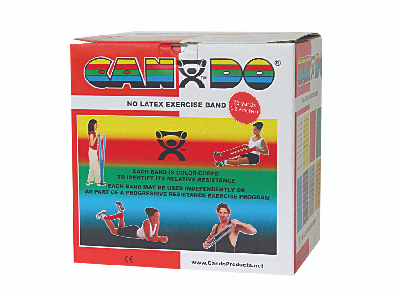 CanDo¨ Latex Free Exercise Band - 25 yard roll - Red - light
