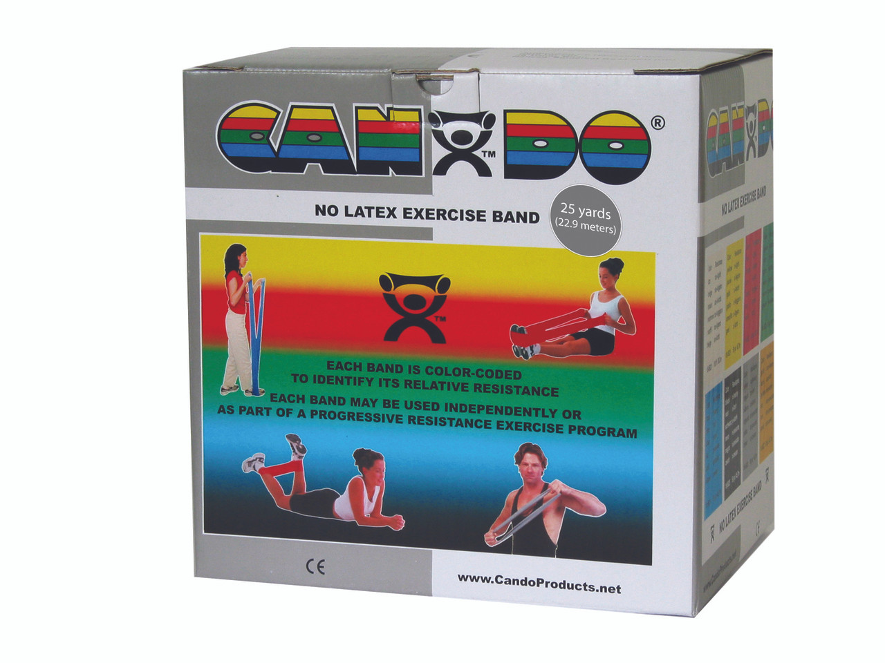 CanDo¨ Latex Free Exercise Band - 25 yard roll - Silver - xx-heavy