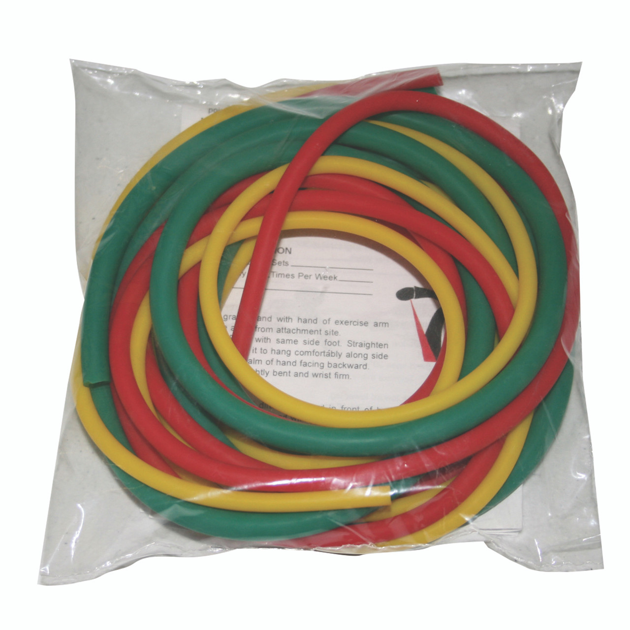 CanDo¨ Latex-Free Exercise Tubing - PEPª Pack - Easy (Yellow, Red, Green)