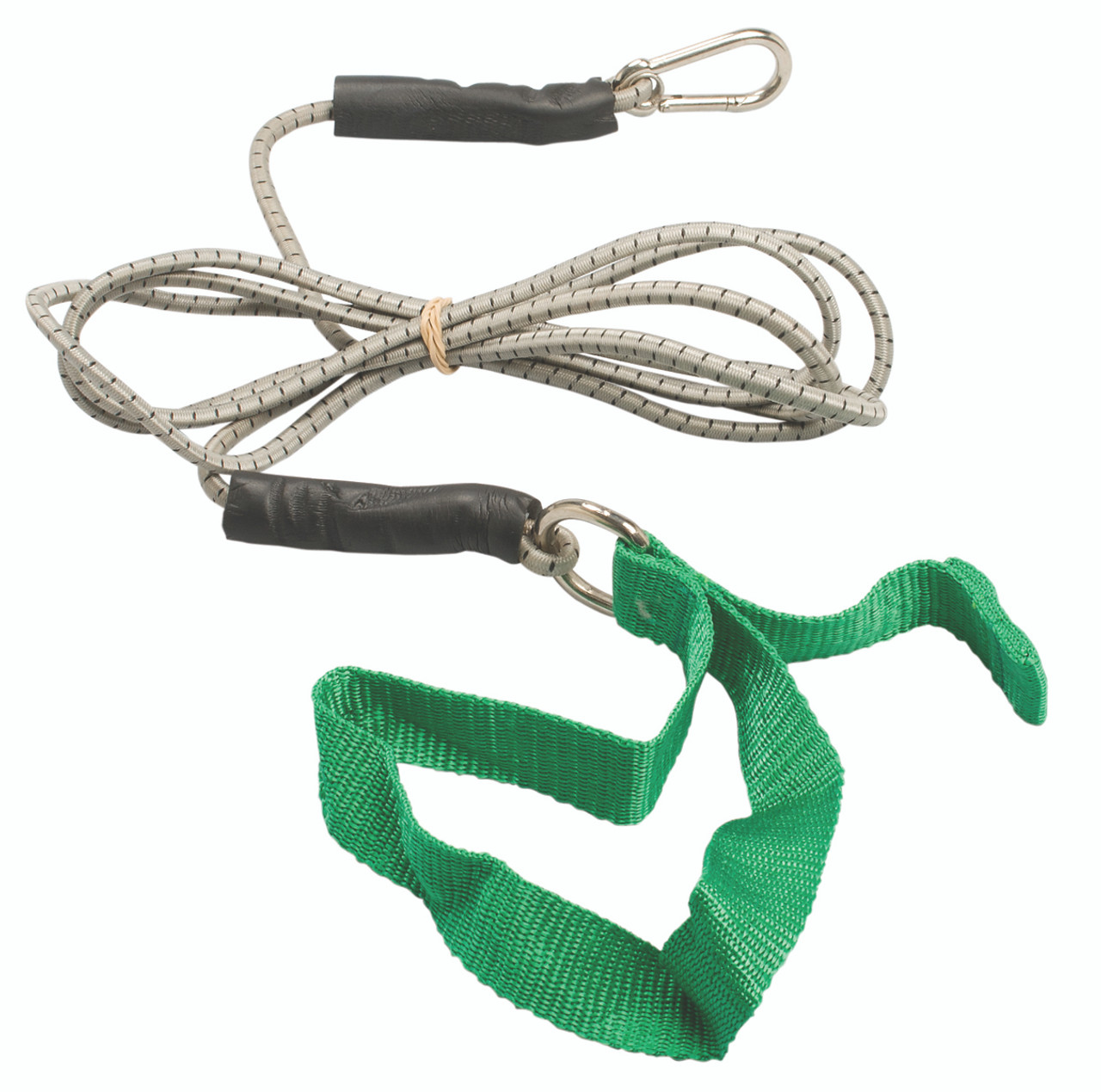 CanDo¨ exercise bungee cord with attachments, 7', Green - medium
