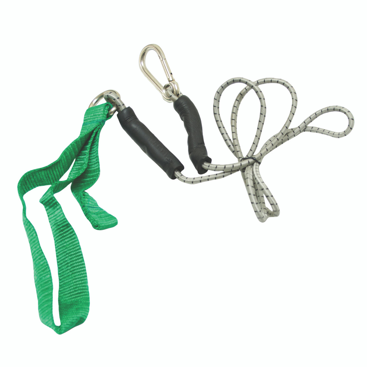 CanDo¨ exercise bungee cord with attachments, 4', Green - medium