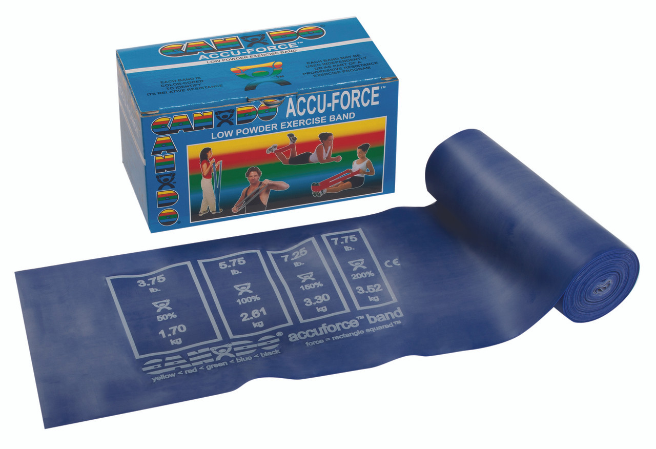 CanDo¨ AccuForceª Exercise Band - 6 yard roll - Blue - heavy