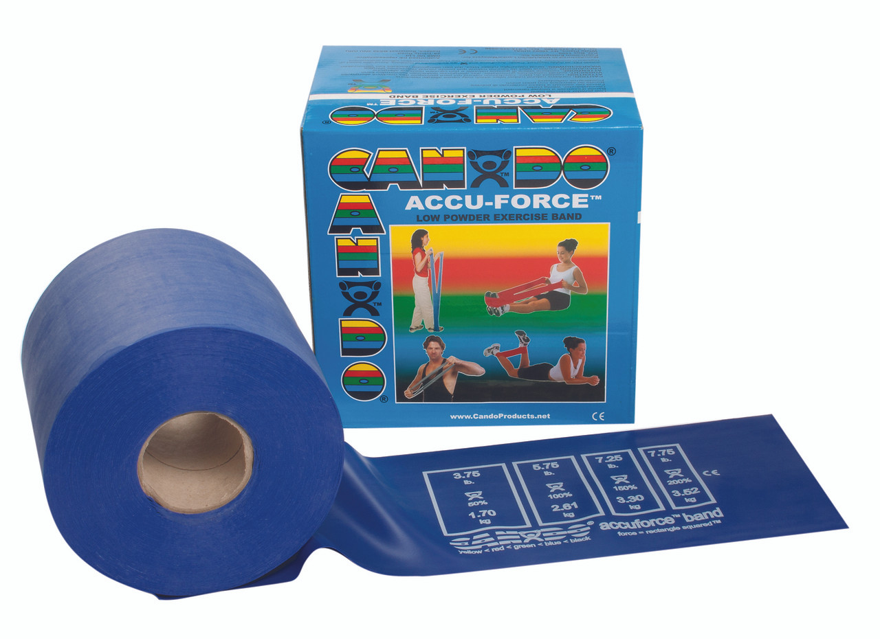 CanDo¨ AccuForceª Exercise Band - 50 yard roll - Blue - heavy
