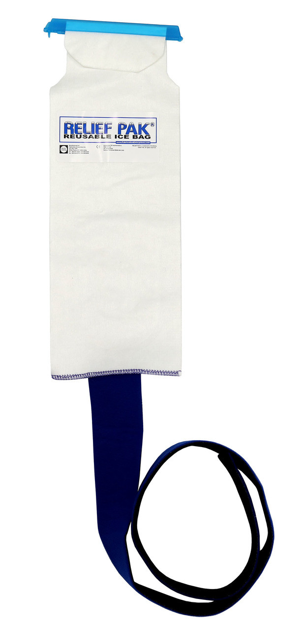 Relief Pak Insulated Ice Bag - Hook/Loop Band - small - 5" x 13"