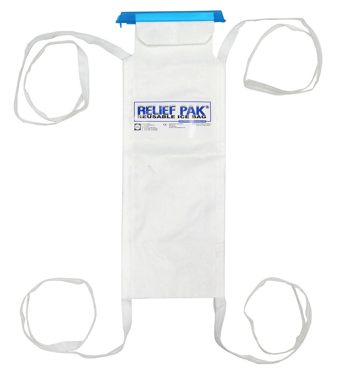 Relief Pak Insulated Ice Bag - Tie Strings - small - 5" x 13" - Case of 10