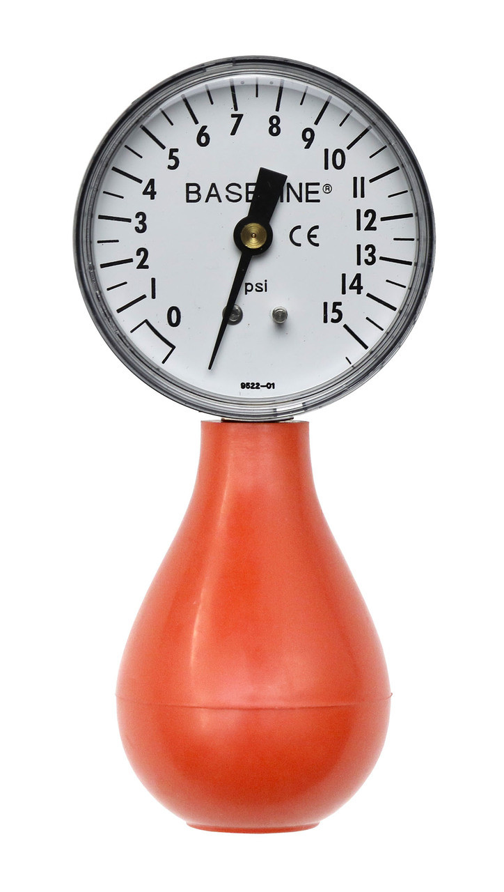 Baseline¨ Dynamometer - Pneumatic Squeeze Bulb - 15 PSI Capacity, no reset