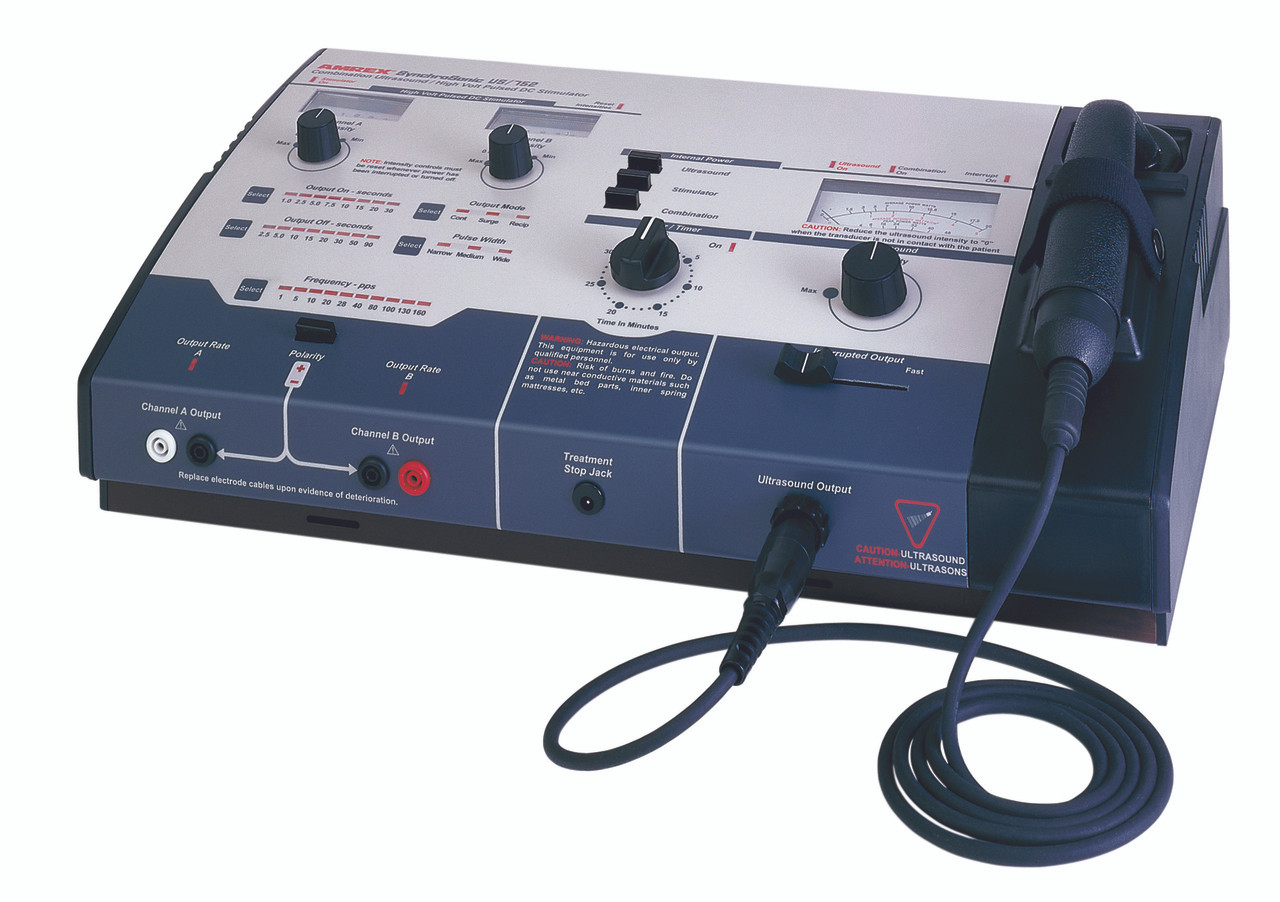 Amrex¨ Ultrasound/Stim Combo - US/752 (High Volt), 1.0 and 3.3 MHz with 10 cm head and QuickConnect Transducer