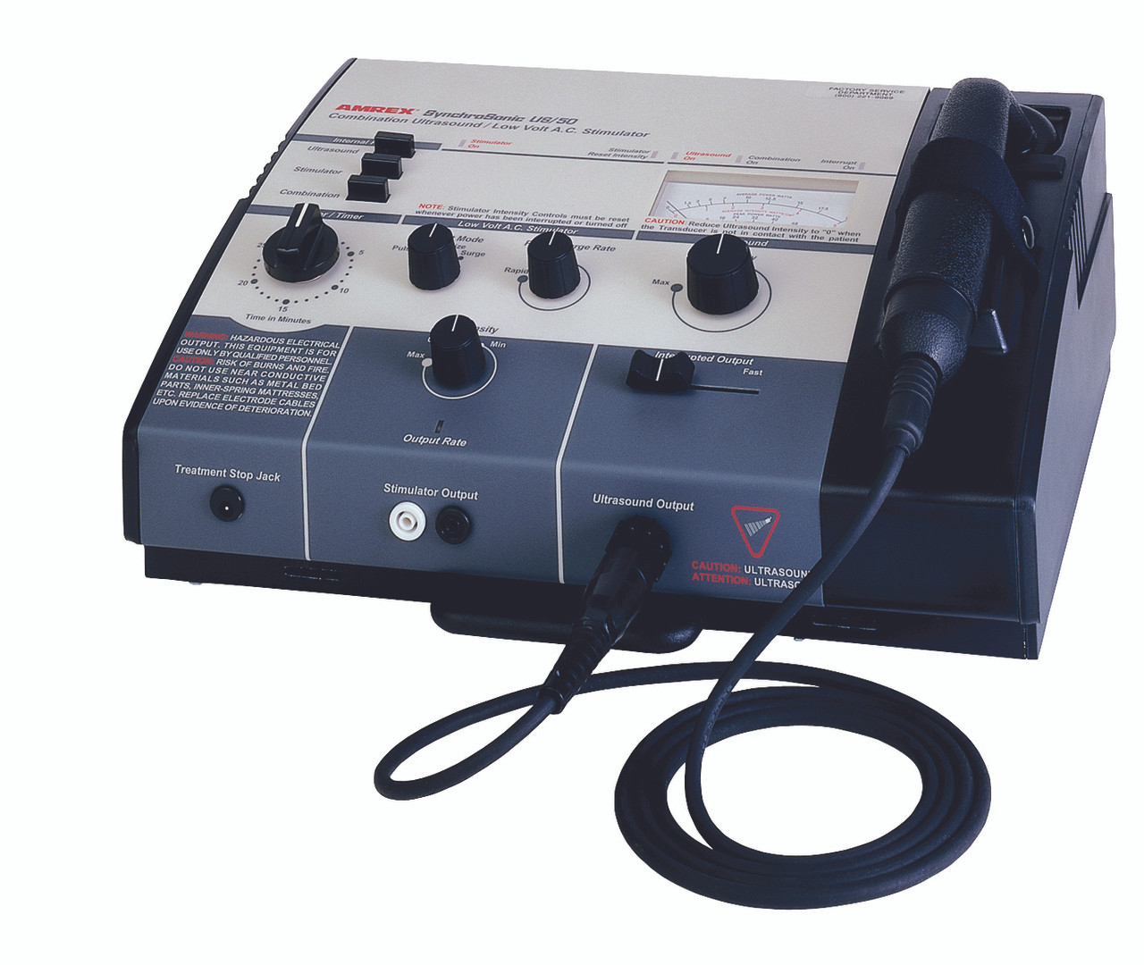 Amrex¨ Ultrasound/Stim Combo - US/50 (Low Volt), 1.0 MHz with 5 cm head and QuickConnect Transducer