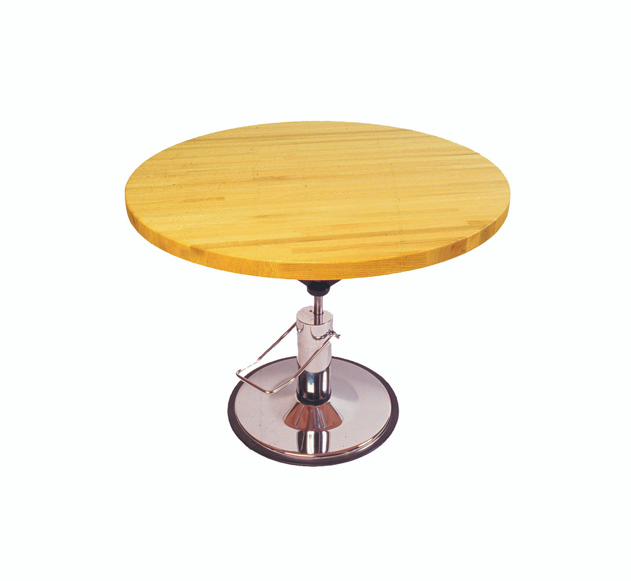 Work Table, circular, hydraulic Hi-Low, 28" - 36" H, 36" diameter