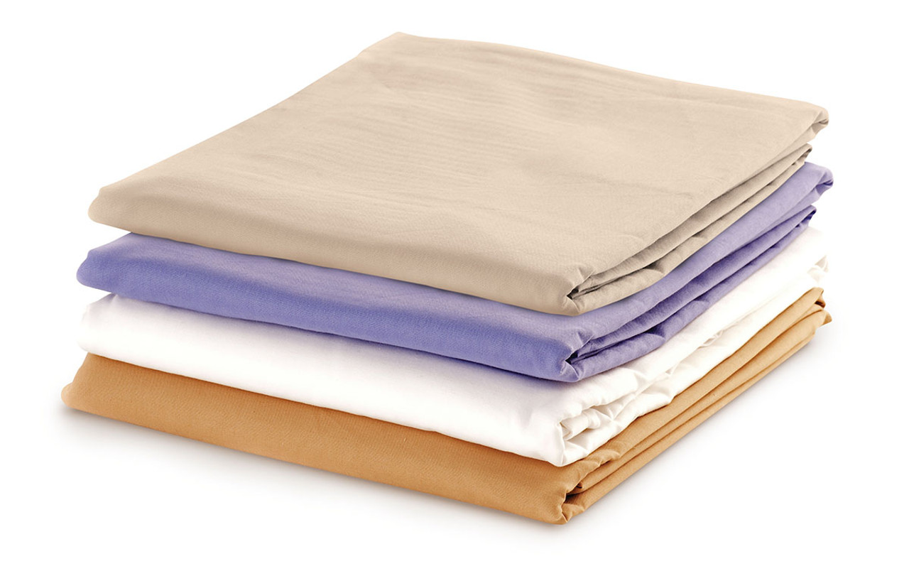 Massage Sheet Set - Includes: Fitted, Flat and Cradle Sheets - Cotton Poly - Tan