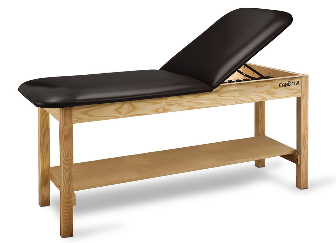 CanDo¨ Treatment Table w/ Adjustable Back & Shelf, 400 LB Capacity, 72"L x 30"W x 31"H