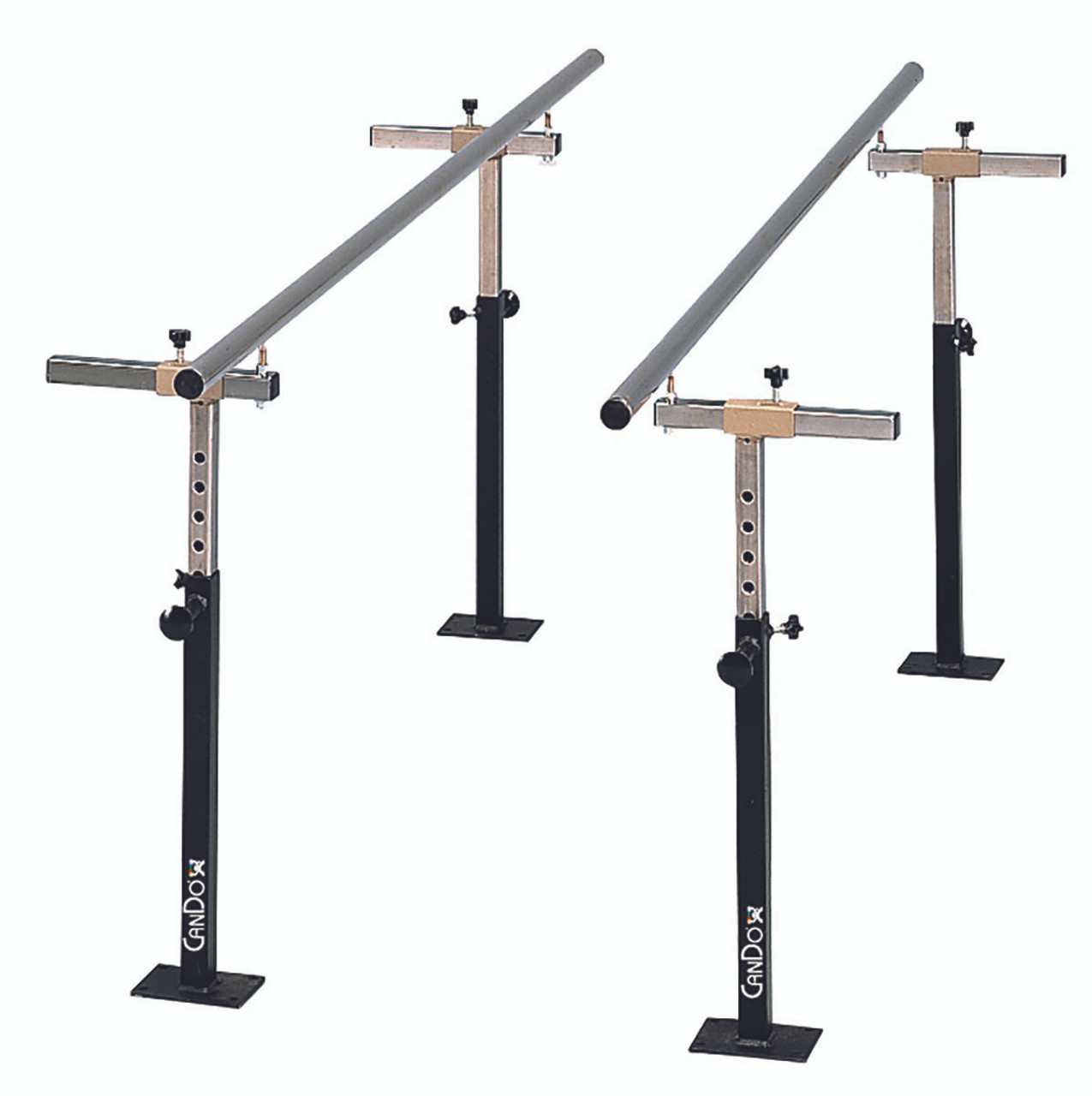 CanDo¨ Floor Mounted Parallel Bars, Height & Width Adjustable, 7'