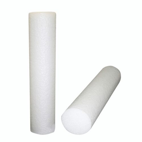 CanDo¨ Foam Roller - Jumbo - White PE foam - 8" x 12" - Half-Round