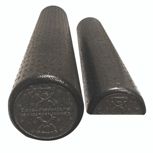 CanDo¨ Foam Roller - Black Composite - Extra Firm - 6" x 36" - Round - Case of 12