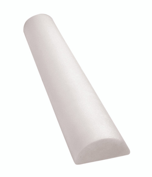 CanDo¨ Foam Roller - Full-Skin - White PE foam - 6" x 36" - Half-Round