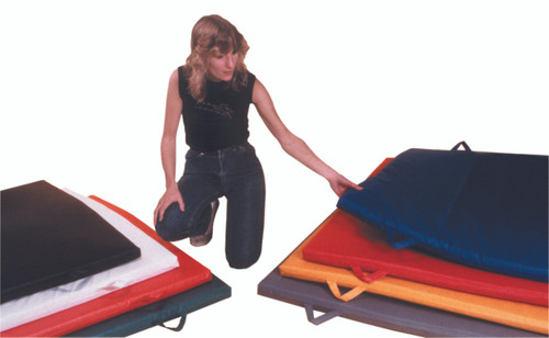 CanDo¨ Mat with Handle - Non Folding - 2" PU Foam with Cover - 4' x 4' - Specify Color