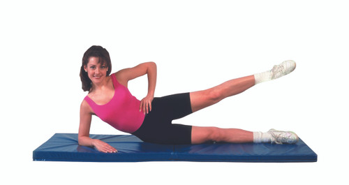 CanDo¨ Exercise Mat - Center Fold - 2" PU Foam with Cover - 2' x 4' - Specify Color
