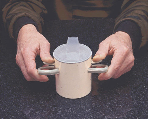 Thumbs-up cup and spout lid