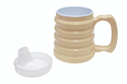 Hand-to-hand mug 10oz with spout lid