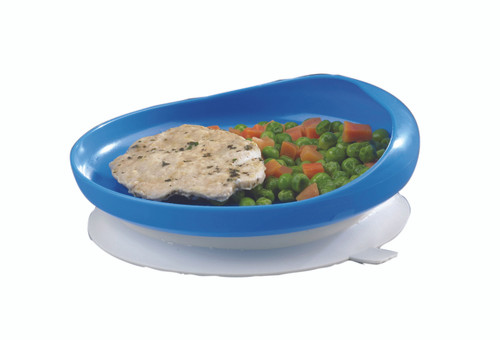 Scoop plate with suction cup base